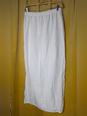 Celandine Linen-Blend Side-Slit Maxi Skirt thumbnail 6