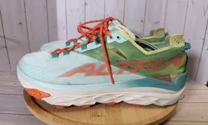 Altra Mont Blanc Women's 12 Mint Green Coral Trail Running Shoes Vibram Hike thumbnail 1