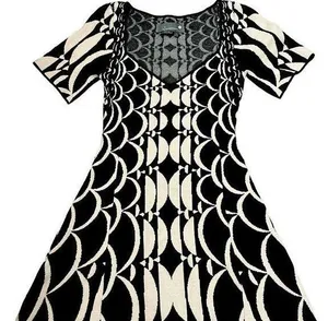 Anthroplogie Art Deco Sweetheart Neckline Twee Knit Dress thumbnail 1