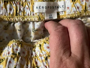 Aeropostale Yellow Floral Smocked Waist Skirt thumbnail 2