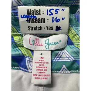 Lillie Grace Womens Skort Geometric Print‎ Blue Athletic Golf Tennis Skirt M thumbnail 3