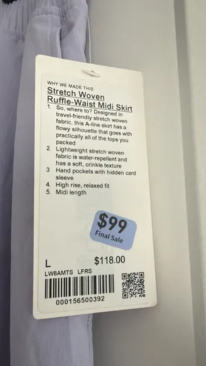 Lululemon Large Stretch Woven Ruffle-Waist Midi Skirt thumbnail 7