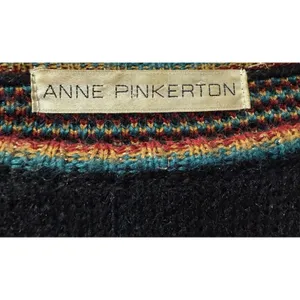 Anne Pinkerton Vintage Boho Floral Tapestry‎ Knit Sweater Art-to-Wear Treasure thumbnail 5