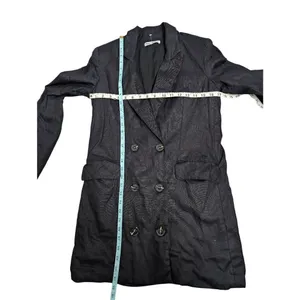 Reformation Maxwell linen black blazer dress Medium thumbnail 8