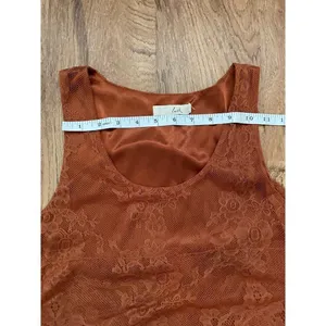‎Lush womens rust layered fringe dress XS thumbnail 10