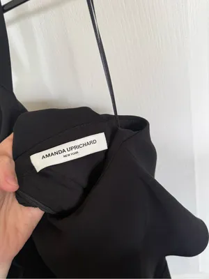 Amanda Uprichard Piazza Halter Ruffle Gown in Black thumbnail 5