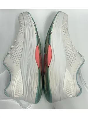 Skechers GOrun Max Cushion Slip-ins Shoes Womens Size 7.5 White Aqua 128923 EXC thumbnail 6