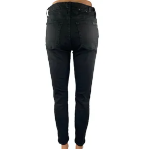 7 For All Mankind Women's Black Mid Rise Slim Skinny Leg Denim Jeans Pants Sz 26 thumbnail 3