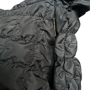 Black Quilted Puffer Shoulder Crossbody Hobo Bag thumbnail 9