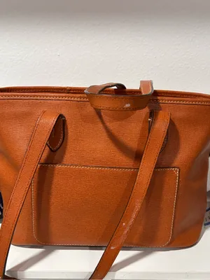 Dooney & Bourke Saffiano Leather Shopper Tote Bag Caramel Tan Gold Hardware thumbnail 6