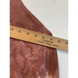 We The Free People Be Free Shirt Top Cabarnet Pink Brown Tie Dye Long Sleeve M thumbnail 6