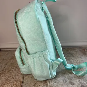 NWT Stoney Clover Lane x Target Mint Green Terry Backpack Full Size Beach Pool thumbnail 4
