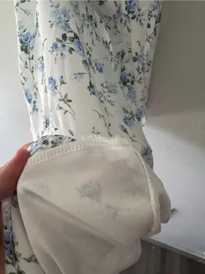 Altar’d State White‎ and Blue Floral Mini Dress Halter Neck thumbnail 6