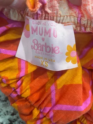 Show me Your Mumu x Barbie Mini dress Sz XS Hot pink /Orange thumbnail 6