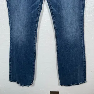 American Eagle Women 16 Kick Boot Jeans Western Cowgirl Festival Stretch Blue thumbnail 2