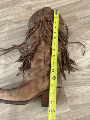 Corral Ladies 7.5 Brown & Multicolor Crystal Fringe Snip Toe Boots C2910 thumbnail 9