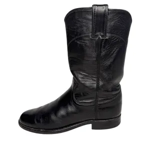 Justin Black Leather Western Boots Size 5.5 thumbnail 5