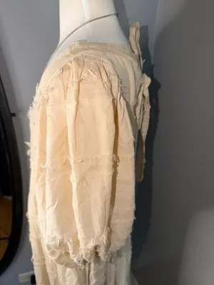 Listicle 100% Cotton Cream Midi Dress thumbnail 6