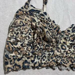 Hanky Panky Black and Brown Leopard Print Bralette Y2K :Box OW2: thumbnail 2