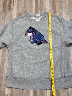 90's Vintage Disney Store Gray Crewneck Sweater with Eeyore Graphic Size Medium thumbnail 8