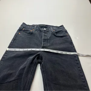 Aritzia Denim Forum Arlo High Rise Straight 28L Womens‎ 26 Waist Faded Black Denim Jean thumbnail 9