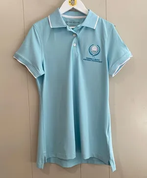 NWT Peter Millar Women’s Performance Golf Polo • Size S • Light Blue • Tournamen thumbnail 1