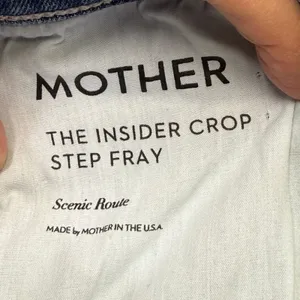 MOTHER The Hustler Ankle Fray Jeans Blue High Rise Bootcut Flare Size 23 thumbnail 5