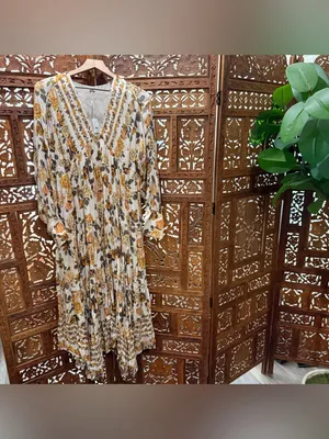 NWT free people rows of roses maxi dress thumbnail 4