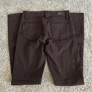 Paige NWT Chocolate Brown Verdugo Denim Jeggings Pants **Size 24** 🌸🌸 thumbnail 2