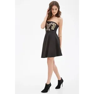✨HP✨Contemporary Baroque-Embroidered Fit & Flare Dress✨ thumbnail 4