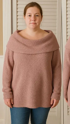 Free‎ People Beach Womens Pink Anya Tunic Sweater Large thumbnail 1