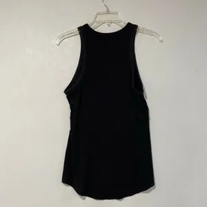 Lululemon Black Ribbed High Neck Tank Top Size 8 Athletic Yoga Basic thumbnail 3