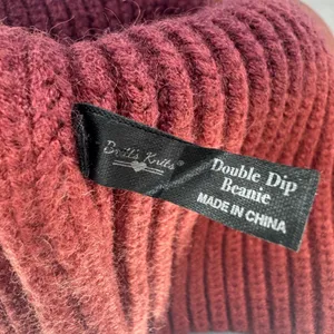 Britt's Knits Double Dip Beanie Rust One Size Hat Ski Cap Red thumbnail 7