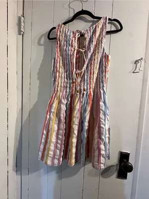 SAYLOR ANTHROPOLOGIE Multicolor Striped Smocked Sundress thumbnail 4