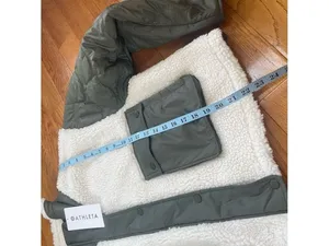 Athleta Quilted Sherpa Fleece Hybrid Jacket XL Sage Green Gorpcore, Quiet Luxury thumbnail 6