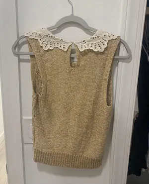 Anthropologie Sweater Tank With Collar thumbnail 3