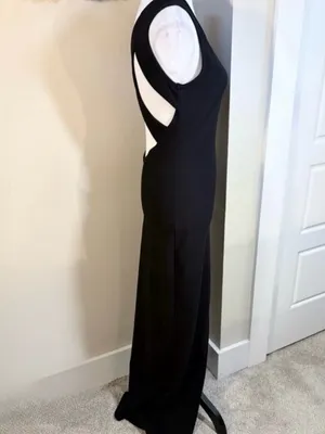 💥Lovers + Friends Passion Black Cutout Maxi Dress with High Slit Sz M🧡 thumbnail 6