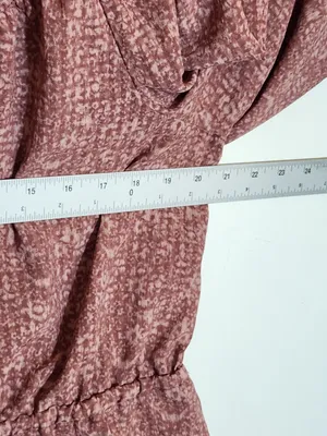 Universal Thread Pink Print Boho Blouse Size XL thumbnail 5