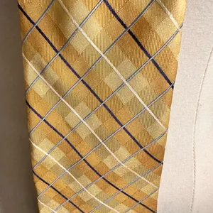 London Style City Of London Men's Tie Silk Geometric Gold Multicolor Designer Office Stripe thumbnail 3