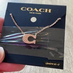 Coach Pave Signature Necklace NWT thumbnail 3