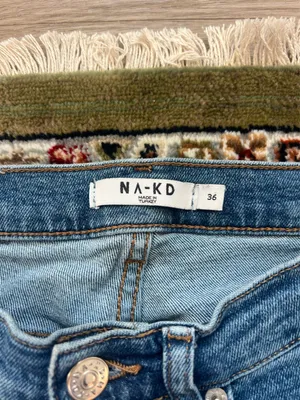 NA-KD Straight High-Waisted Blue Jeans thumbnail 2