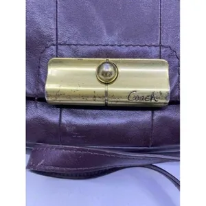 coach vintage rare brown leather cross body bag thumbnail 3