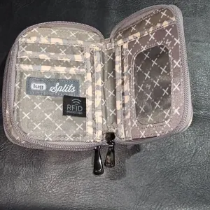 Lug Splits Gray Pink Animal Print‎ Compact RFID Wallet thumbnail 6