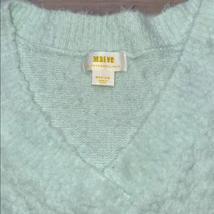 Maeve By Anthropology V-Neck Sweater - Soft Mint thumbnail 6