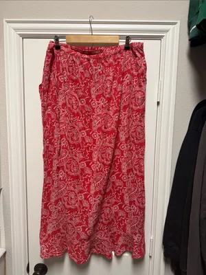 Universal Threads Paisley Tie Skirt XL Red thumbnail 2