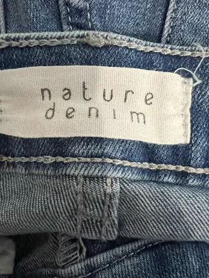 Nature Denim Ladies Distressed Flare Bottom Jeans thumbnail 4