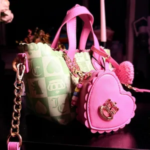 Juicy Couture Sweet Break Time Mini Tote Retro Green Pink Charm NWT thumbnail 3