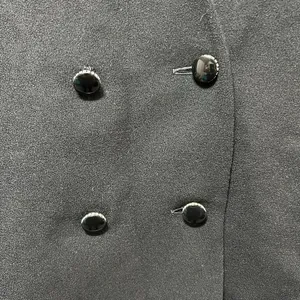 The Irish Secret Vintage Black 100% Pure Wool Double‎ Breasted Blazer Jacket 12 thumbnail 6