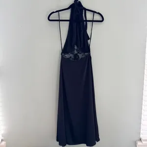 INDAH Viscose Spandex Halter Maxi Dress Lace Cutout Detail thumbnail 2