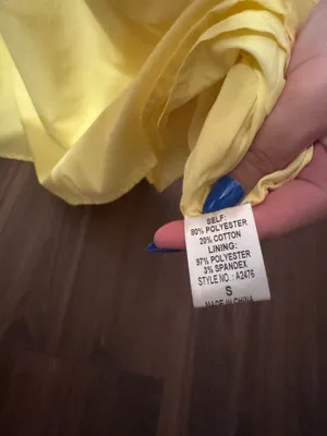 Yellow one shoulder ruffle dress thumbnail 6